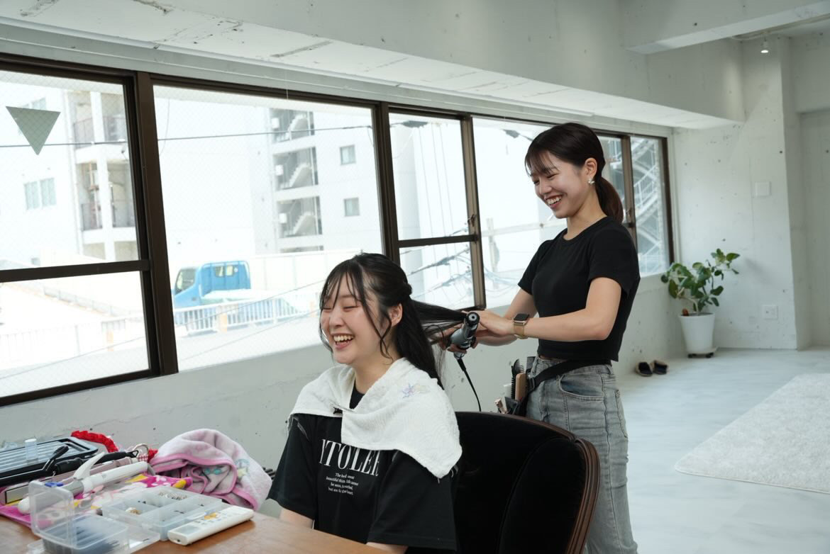 ママのヘアセット